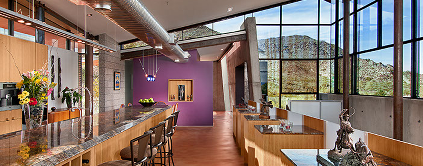 Open-concept kitchen and dining area